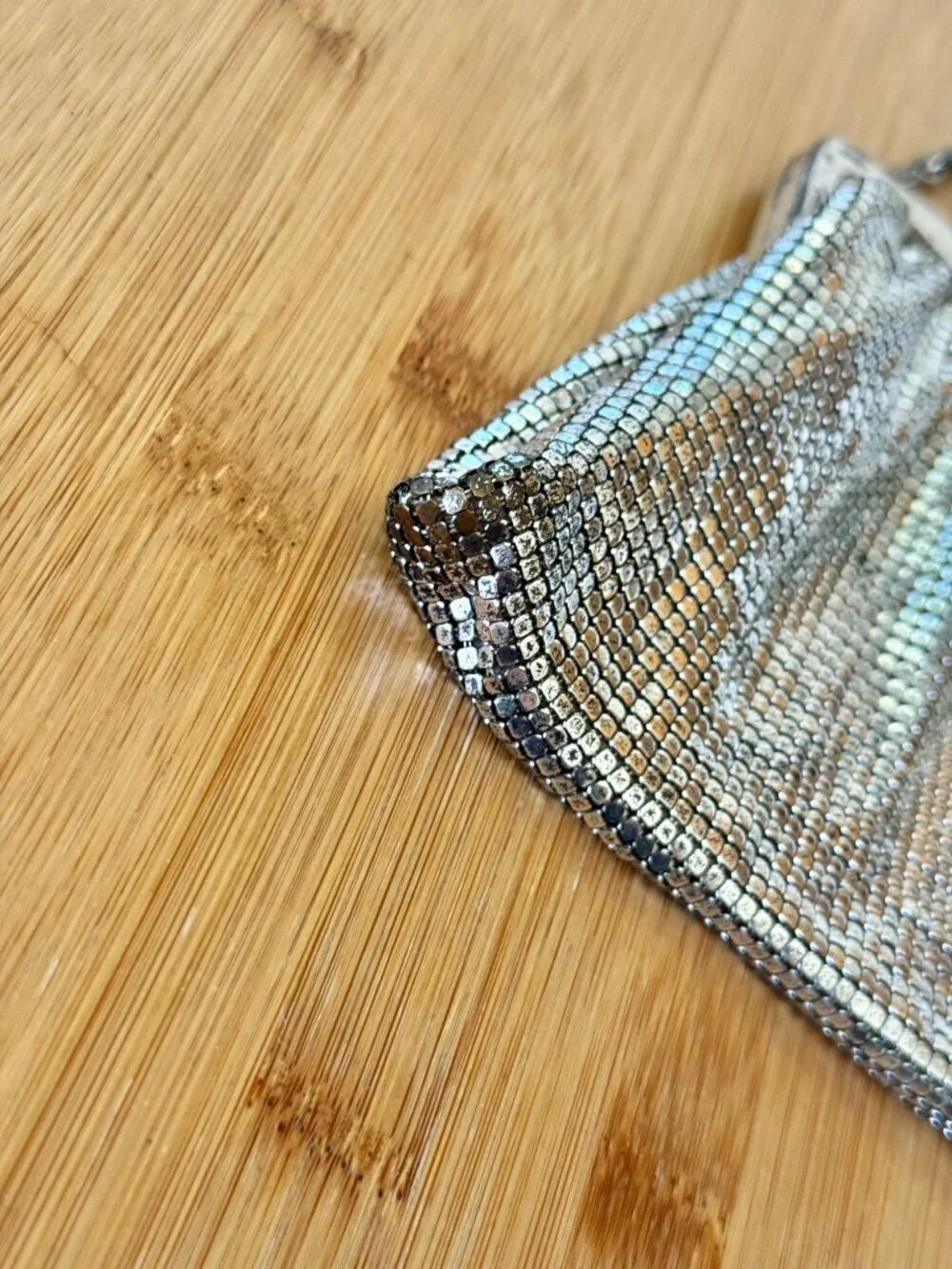 Vintage 1950s Whiting And Davis Silver Mesh Handbag